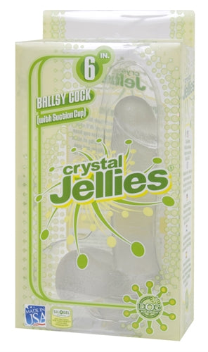 Crystal Jellies 6-Inch Ballsy With Suction  Cup - Clear DJ0288-06