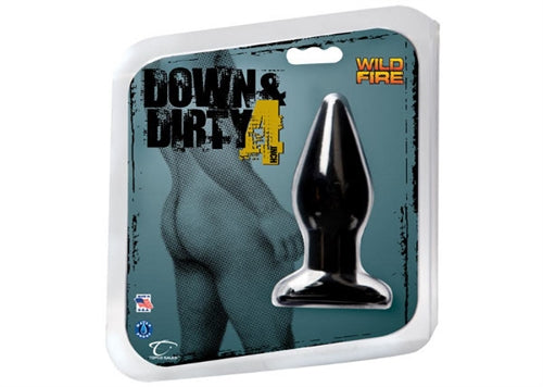Wildfire Down and Dirty 4in Butt Plug - Black TS1101103