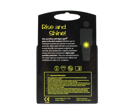 Night Light Lubricated Condoms - 3 Pack PM12003