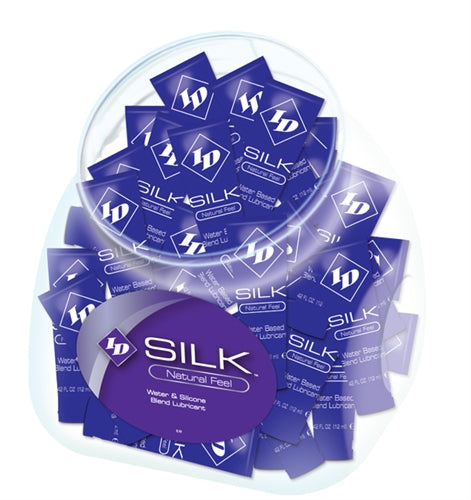 ID Silk Silicone and Water Blend Lubricant - 12ml Tubes - 72 Pieces Fishbowl ID-SLT-J0D