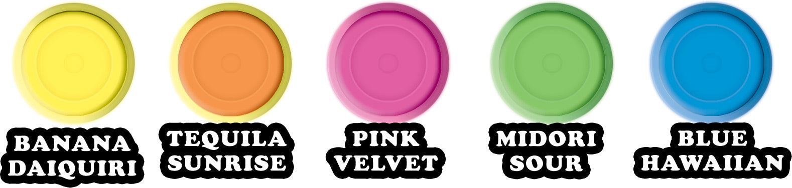 Liquored Up Edible Body Paints - 5 Assorted Flavors HTP3040