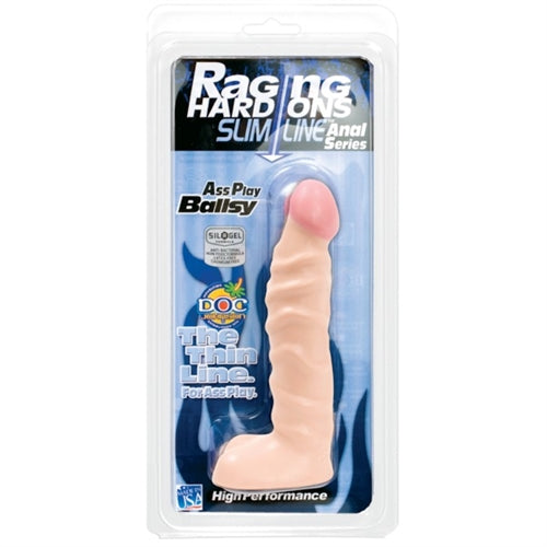 Raging Hard-Ons Slimline Anal Series - 5.5-Inch Ass Play Ballsy - White DJ0279-26