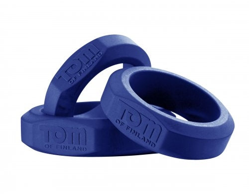 Tom of Finland 3 Piece Silicone Cock Ring Set TOF-TF3015