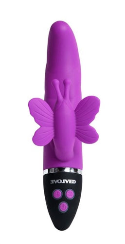 Trio of Hearts Silicone Lush Butterfly - Purple EN-BK-7656-2