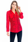 5534 Presley Lace Buttondown Top