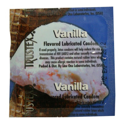 Trustex Flavored Lubricated Condoms - 3 Pack - Vanilla AL-4010