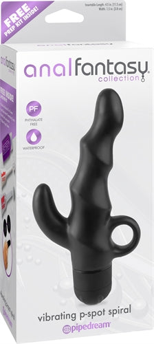 Anal Fantasy Collection Vibrating P-Spot Spiral - Black PD4638-23