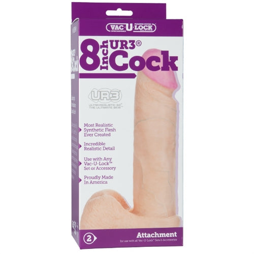 Vac-U-Lock 8-Inch Ur3 Cock - White DJ1015-22