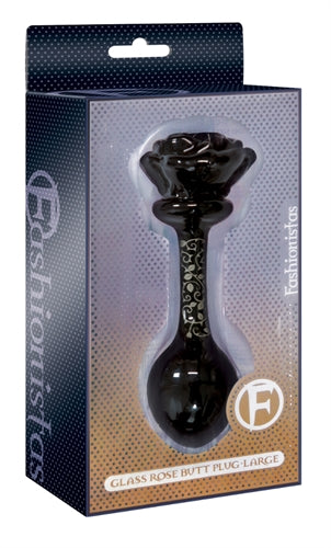 Glass Rose Butt Plug - Large ICB3009-2