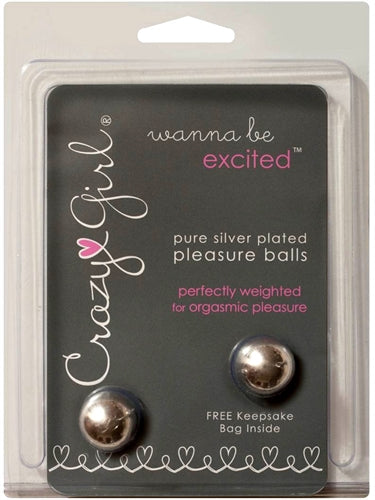 Crazy Girl Wanna Be Excited Pure Silver Pleasure Balls CE7902-00