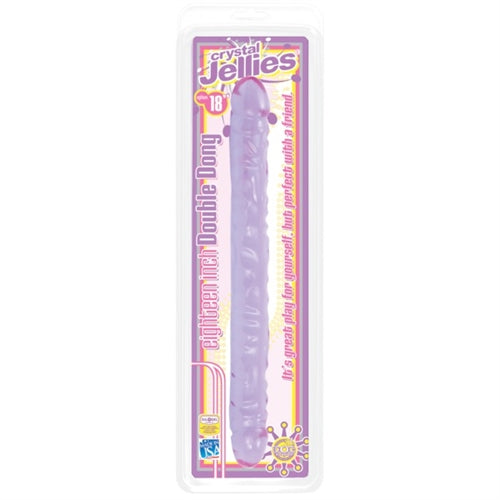 Crystal Jellies Double Dong 18 -Inch - Purple DJ0287-06