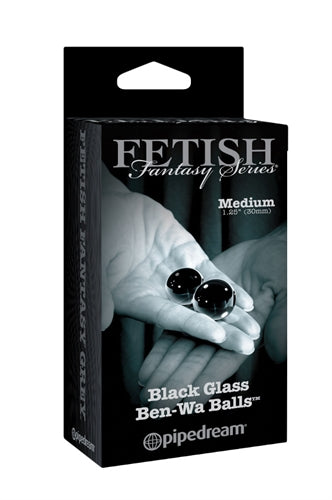 Fetish Fantasy Series Limited Edition Medium Black Glass Ben-Wa Balls PD4434-23