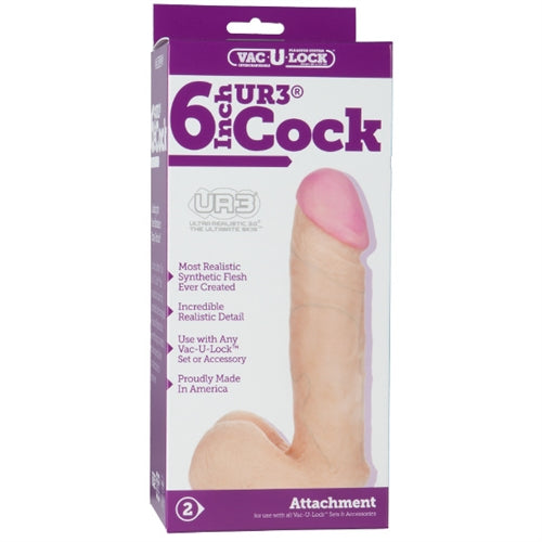Vac-U-Lock 6-Inch Ur3 Cock - White DJ1015-21
