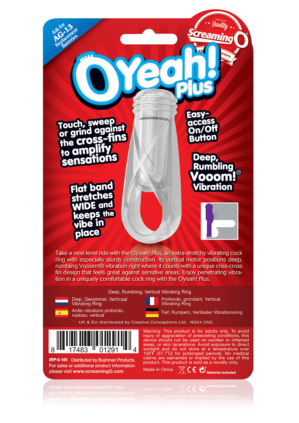 O Yeah! Plus Ring - Clear OYP-C-101E