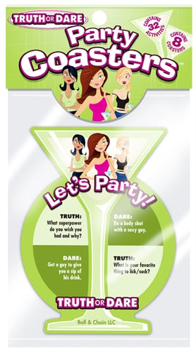 Truth or Dare Party Coasters - 8 Count BC-PG05