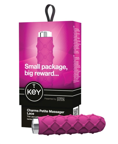 Key Charms Petite Massager - Lace - Raspberry Pink JO8040153