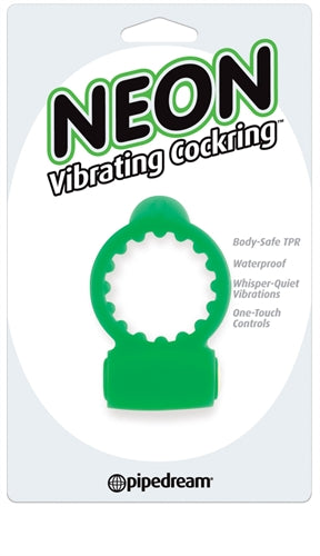Neon Vibrating Cockring - Green PD2366-16