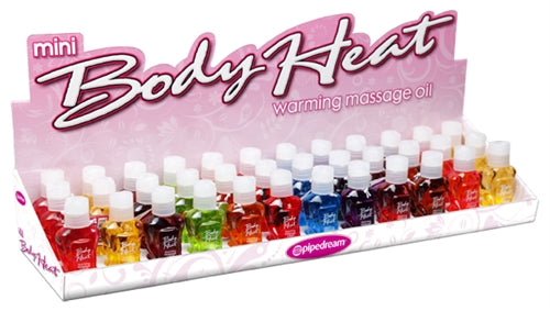 Body Heat Warming Massage Lotion - 36 Piece Display - 1.25 Fl. Oz. Bottles - Assorted PD9737-99D