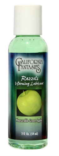 Razzels Warming Lubricant - Pleasurable Green Apple - 2 Oz. Bottle CF-RPG-02