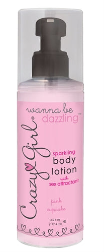 Crazy Girl Wanna Be Dazzling Sparkling Body Lotion Pink Cupcake 6 Oz. CE7000-06