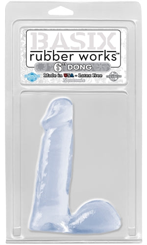 Basix Rubber Works 6-Inch Dong - Clear PD4201-20