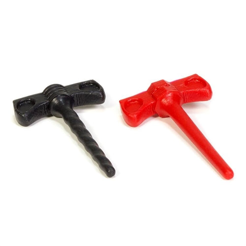 Cockscrew Handled Sound Sets 1 Screw and 1 Straight - Red/black OX-1060-RED