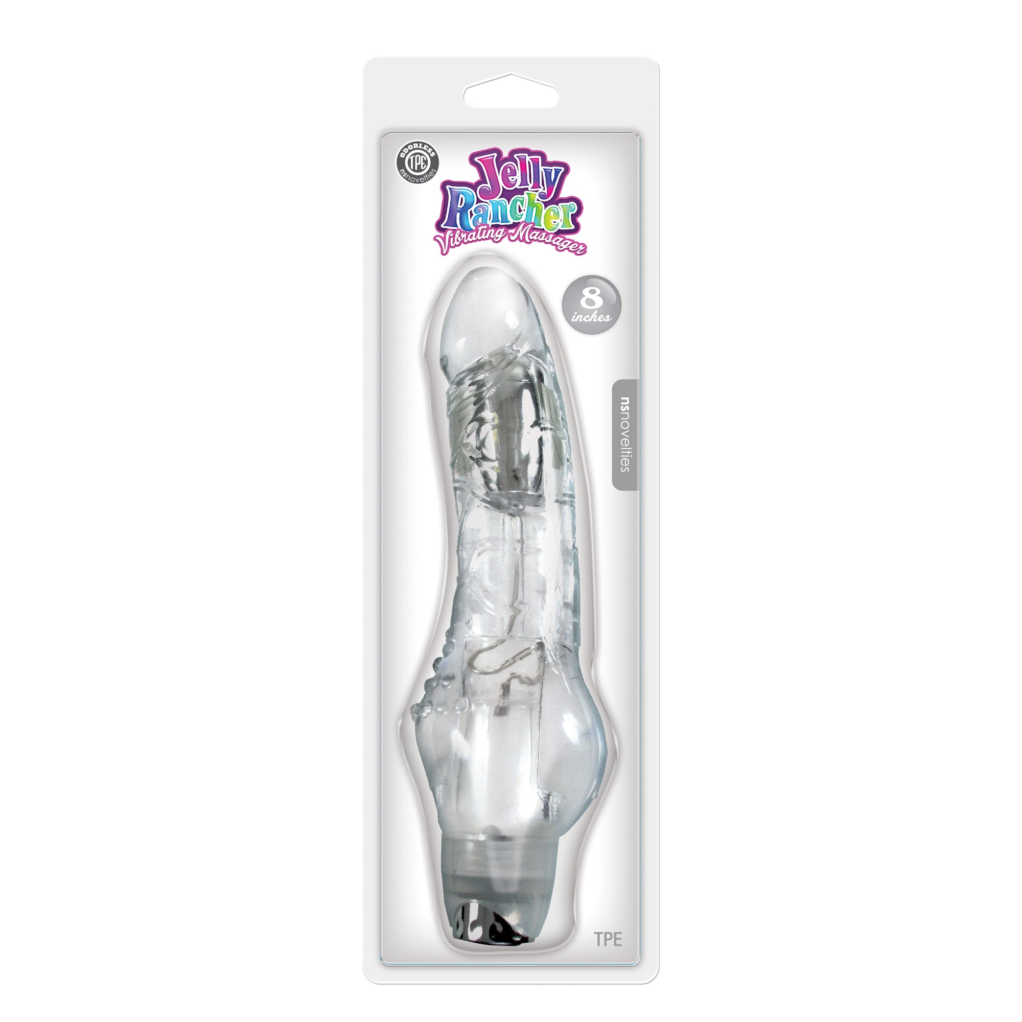 Jelly Rancher 8 Vibrating Massager - Clear NSN0443-21