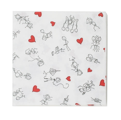 Stick Figure Style Napkins - 8 Pack CP-3658