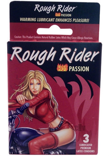 Rough Rider Hot Passion Lubricated Condoms - 3 Pack LS8610