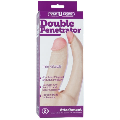 Vac-U-Lock Double Penetrator - White DJ1015-04