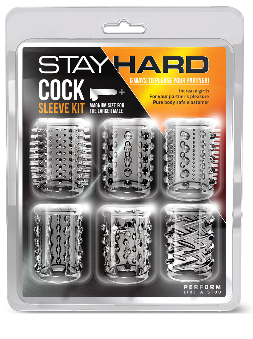 Stay Hard - Cock Sleeve Kit - Clear BL-60612