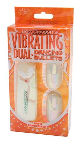 Vibrating Dual Dancing Bullets - Ivory DJ1602-01