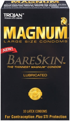 Trojan Magnum Bareskin Large Size Condoms - 10 Pack PM22887
