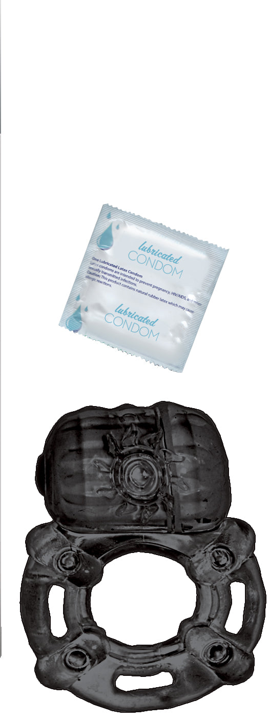 Vibrating Ring Black Pulsating Erection Keeper -  Black NW2767