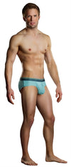 Heather Stripe Bikini - Mint and Grey - Large MP-490208MGLG