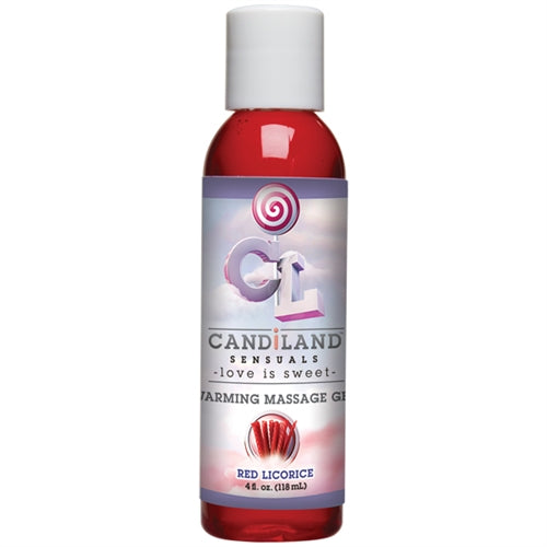 Candiland Sensuals Warming Massage Gel - Red Licorice - 4 Oz. DJ4230-01
