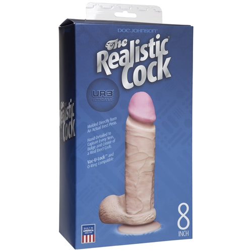 The Realistic Cock Ur3 8-Inch - White DJ0276-02