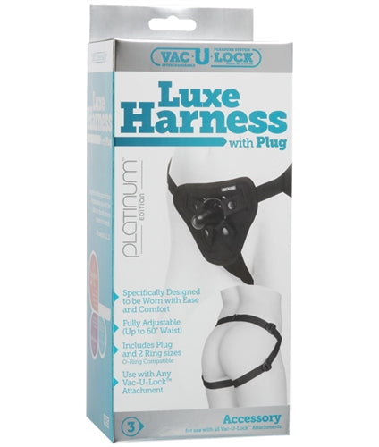 Vac-U-Lock Platinum Edition Luxe Harness - Black DJ1090-10