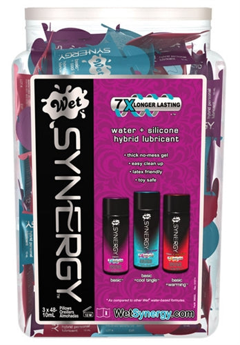 Wet Synergy Hybrid Lubricant - 144 Pc Fishbowl - Assorted WT36850D