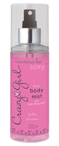 Crazy Girl Wanna Be Sexy Flirty Body Mist - Pretty Plumeria - 6 Oz. CE7011-06