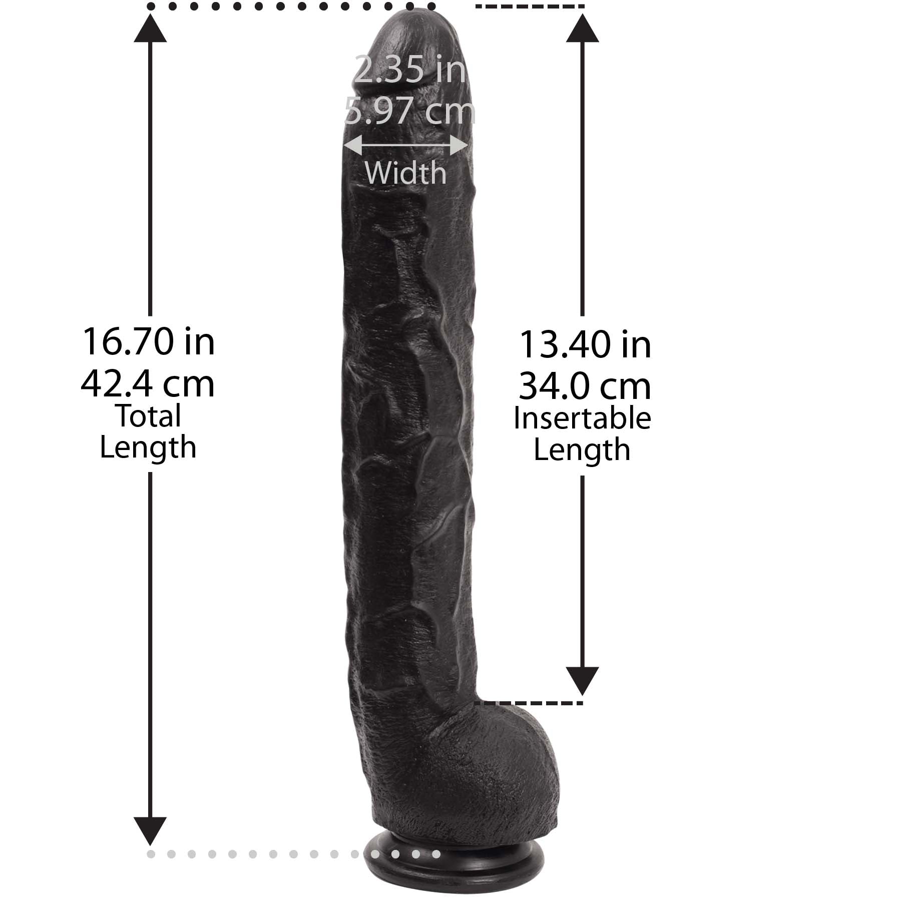 Dick Rambone Cock 17 Inch - Black DJ0268-01