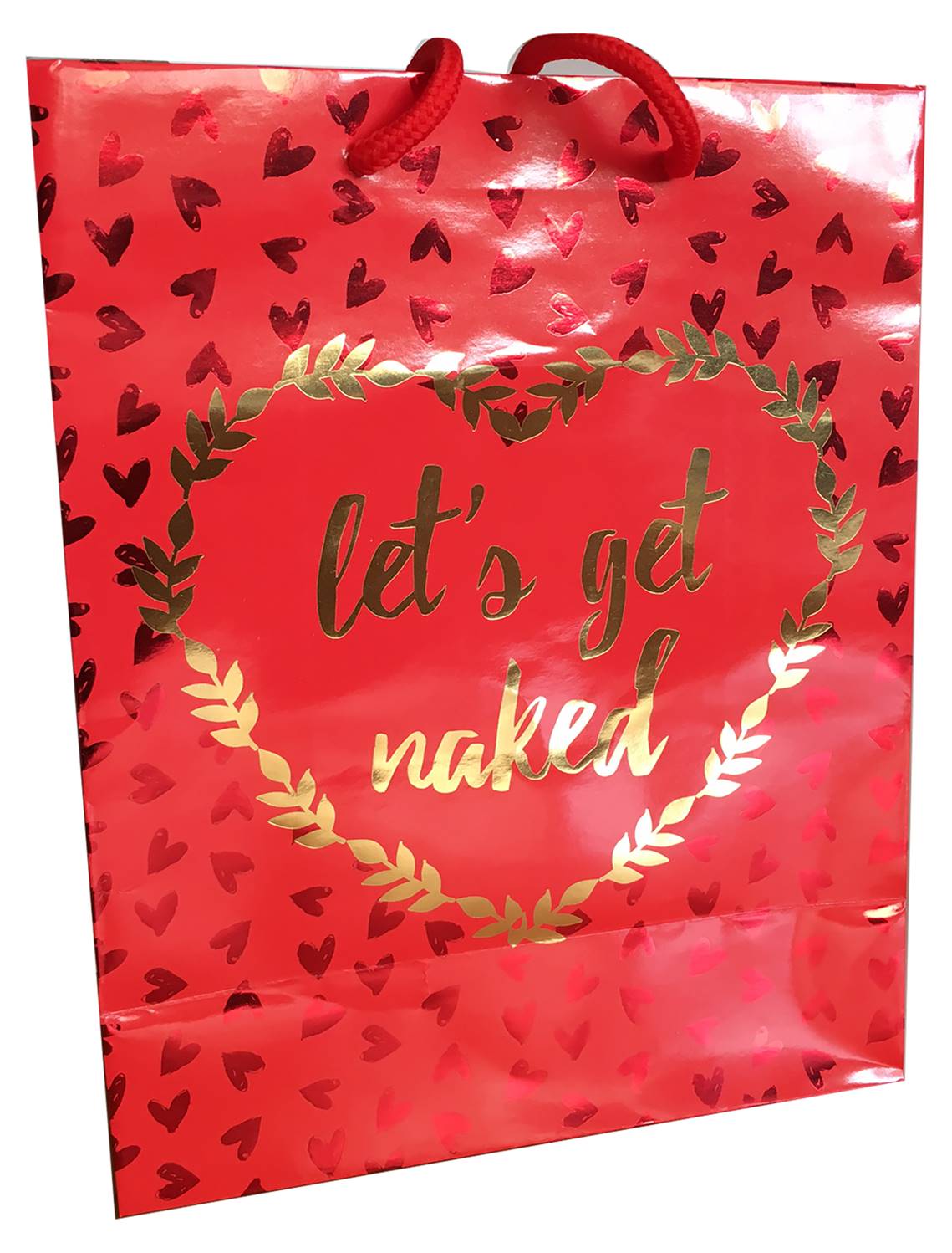 Let's Get Naked - Gold Foil Gift Bag K-GBF520