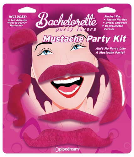 Bachelorette Party Favors Mustache Party Kit - Pink PD6602-11