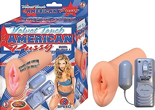 Velvet Touch All American Pussy With Bullet - Flesh NW2286