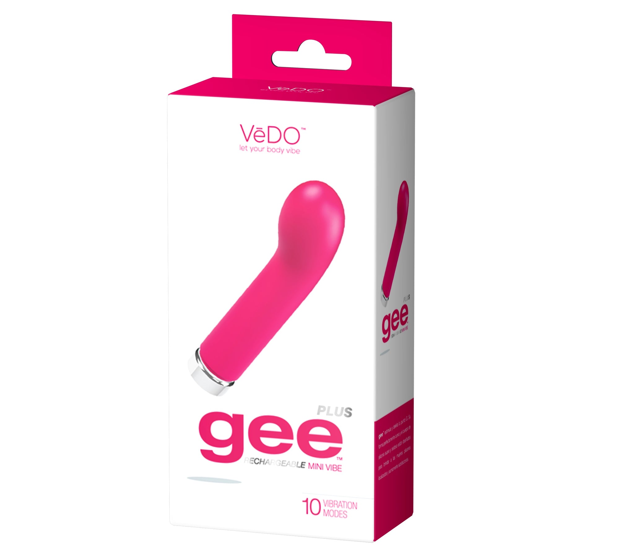 Gee Plus Rechargeable Mini Vibe - Hot in Bed Pink VI-M0609