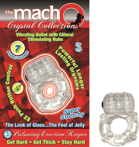 The Macho Crystal Collection Pulsating Erection Keeper Clear NW2238