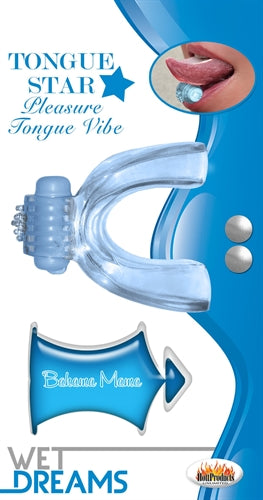 Tongue Star Tongue Vibe - Blue with 10 ml Liquor Lube HTP2971