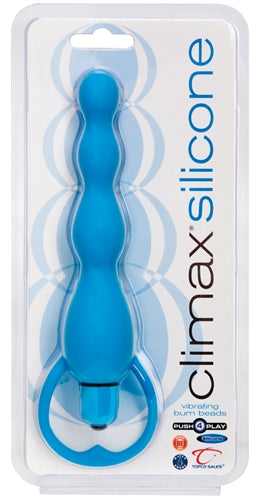 Climax Silicone Vibrating Anal Beads Blue TS1071017