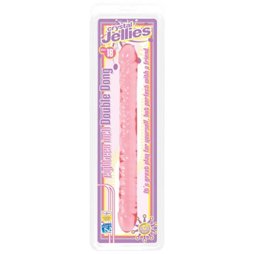 Crystal Jellies Double Dong 18-Inch - Pink DJ0287-03