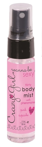 Crazy Girl Wanna Be Sexy Flirty Body Mist Pink Cupcake - 1 Oz. CE7010-01